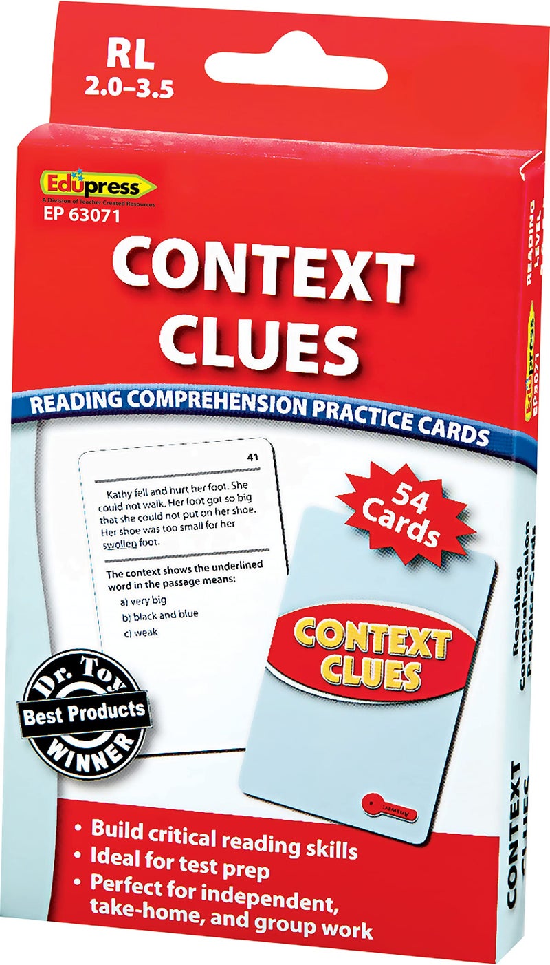 Edupress Reading Comprehension Practice Cards, Context Clues, Red Level (EP63071) - Image 4